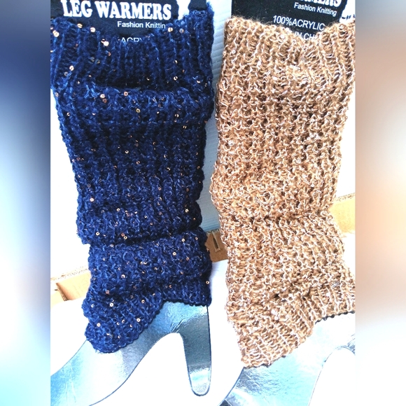 KNITTED GLITTER - Winter Leg Warmers - Picture 1 of 12
